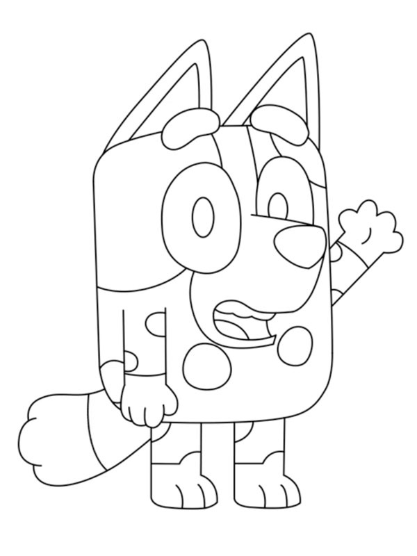Muffin Bluey Coloriage Muffin Bluey Coloriage