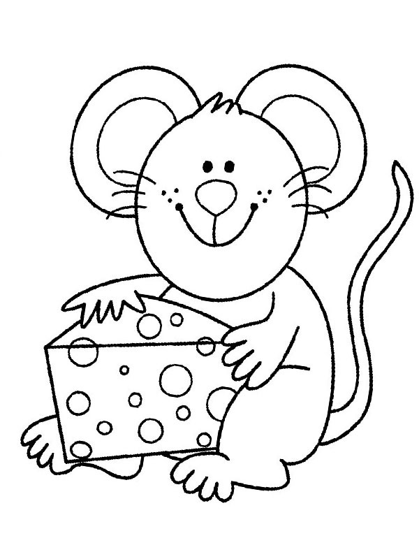 Souris et Fromage Coloriage Souris et Fromage Coloriage