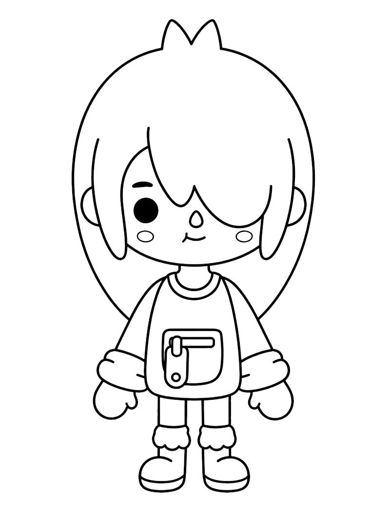 Nari (Toca Boca) Coloriage