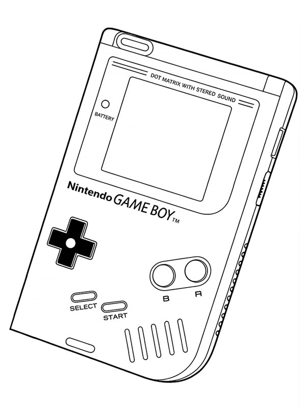 Nintendo Game Boy Coloriage Nintendo Game Boy Coloriage