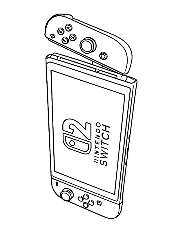 Nintendo Switch 2 Coloriage Nintendo Switch 2 Coloriage