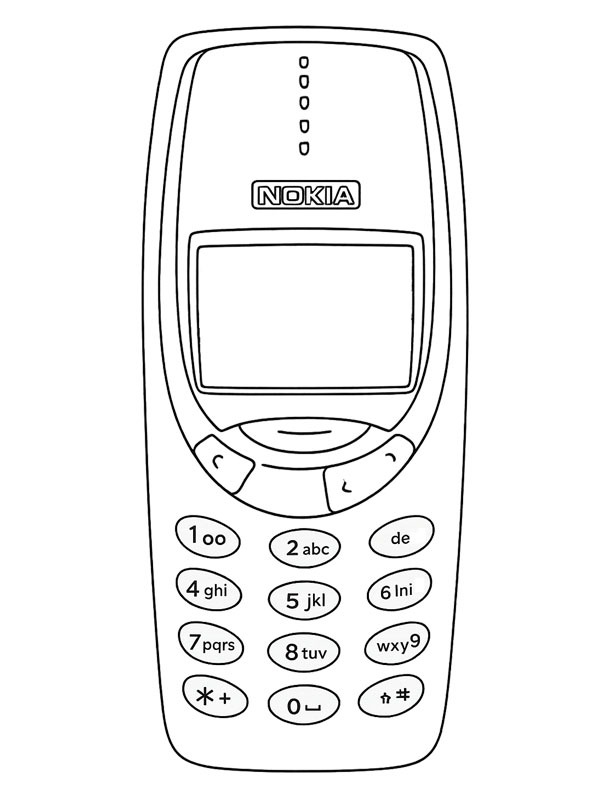 Nokia 3310 Coloriage Nokia 3310 Coloriage