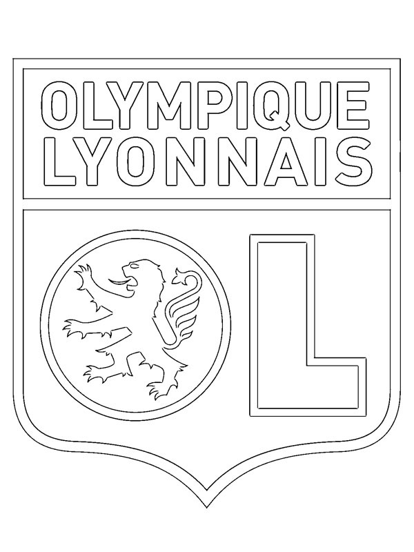 Olympique lyonnais Coloriage