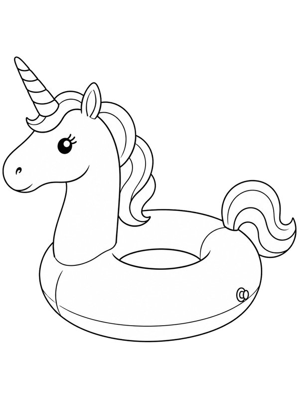 Licorne gonflable Coloriage