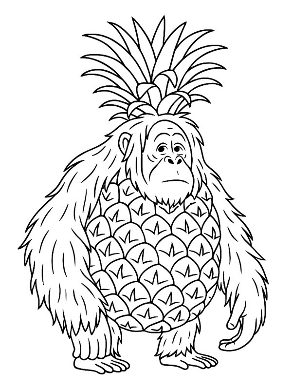 Orangutini Ananasini Coloriage Orangutini Ananasini Coloriage