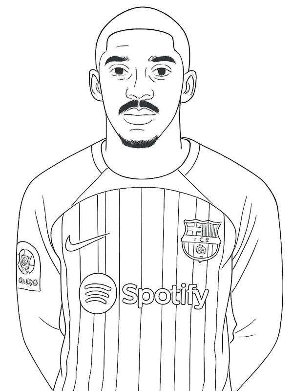 Ousmane Dembélé Coloriage Ousmane Dembélé Coloriage