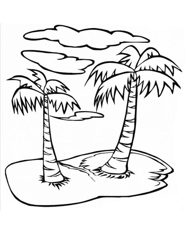 palmiers Coloriage