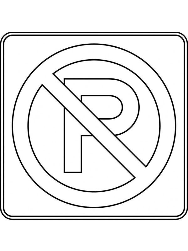 Interdiction de stationnement Coloriage Interdiction de stationnement Coloriage