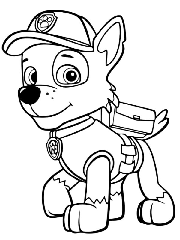 Rocky (La Pat' Patrouille) Coloriage Rocky (La Pat' Patrouille) Coloriage