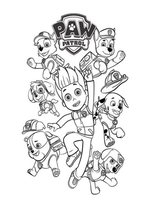 Coloriage de Paw Patrol à imprimer et colorier