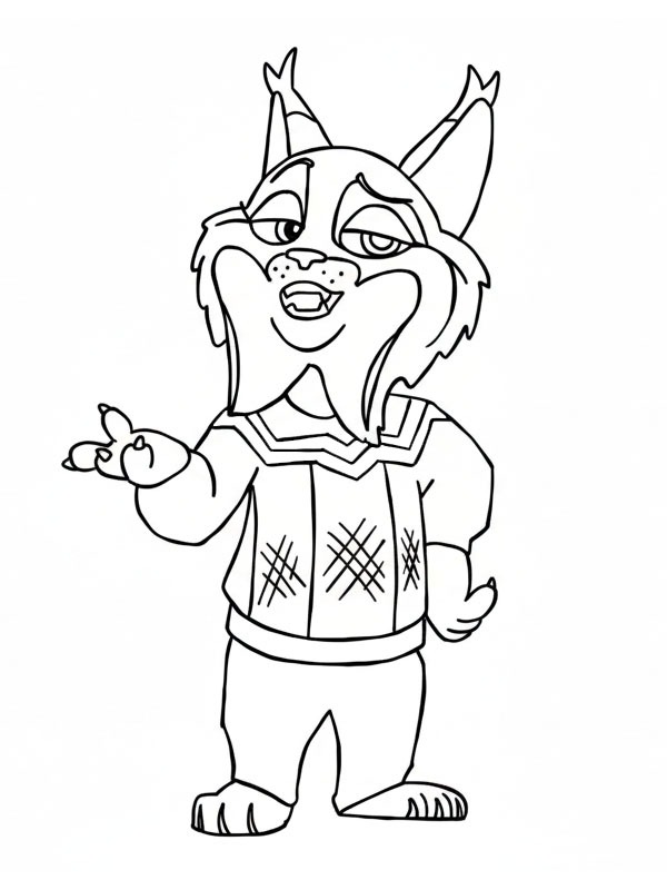 Pawbert Lynxley (Zootopie) Coloriage Pawbert Lynxley (Zootopie) Coloriage