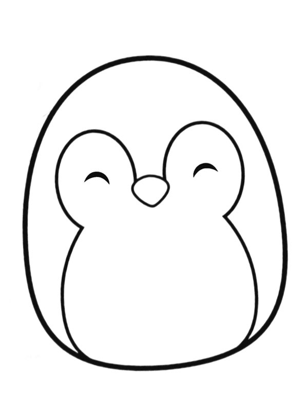 Squishmallows manchot Puff Coloriage Squishmallows manchot Puff Coloriage