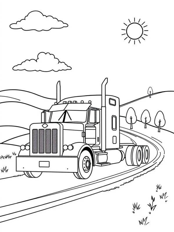 Camion Peterbilt Coloriage Camion Peterbilt Coloriage