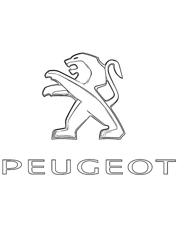Logo Peugeot Coloriage