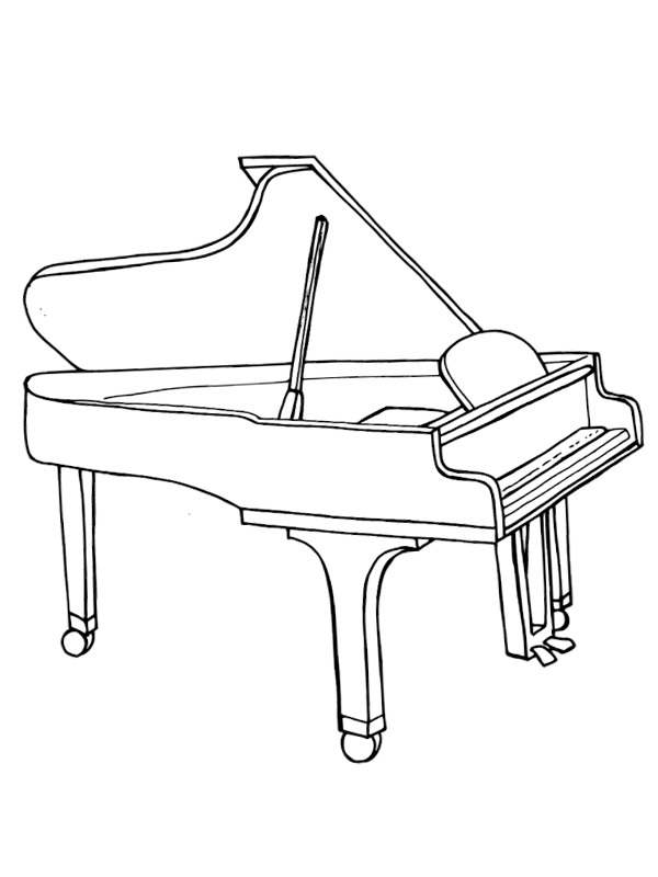 Piano à queue Coloriage Piano à queue Coloriage