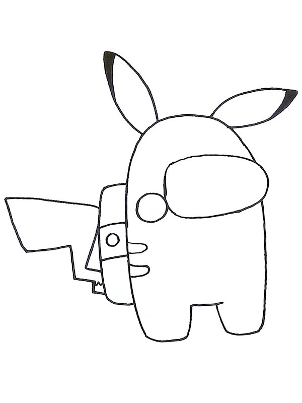 Pikachu Among Us Coloriage Pikachu Among Us Coloriage