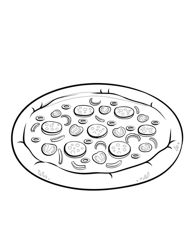 Pizza pepperoni Coloriage Pizza pepperoni Coloriage