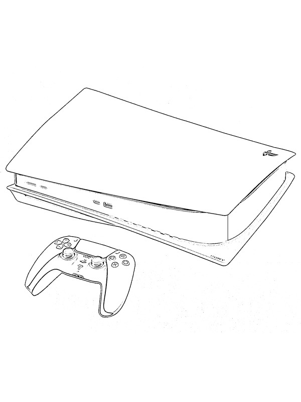 Playstation 5 Coloriage Playstation 5 Coloriage