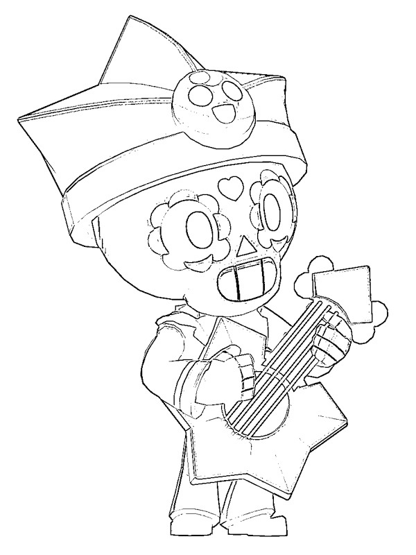 Poco Starr Brawl Stars Coloriage Poco Starr Brawl Stars Coloriage