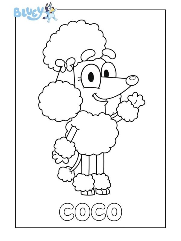 Caniche Coco Coloriage Caniche Coco Coloriage