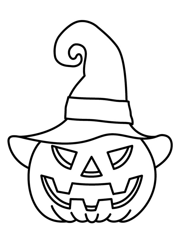 Sorcière citrouille Coloriage Sorcière citrouille Coloriage