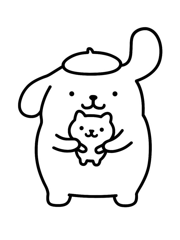Pompompurin et Muffin Coloriage Pompompurin et Muffin Coloriage