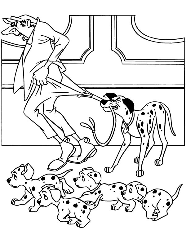 Pongo a attrapé Jasper Badun Coloriage Pongo a attrapé Jasper Badun Coloriage
