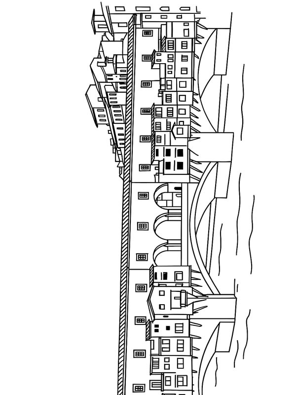 Ponte Vecchio Coloriage Ponte Vecchio Coloriage