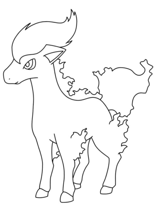 Ponyta (Pokémon) Coloriage Ponyta (Pokémon) Coloriage