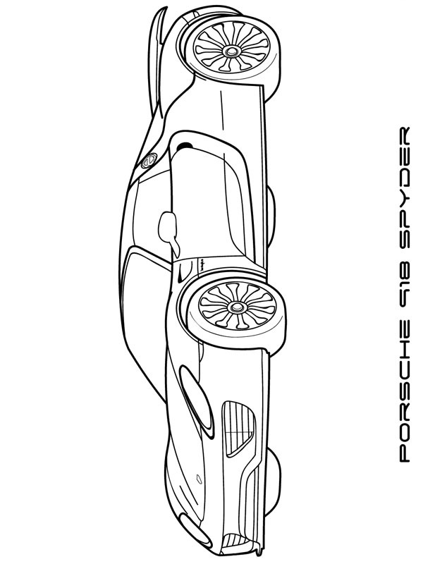 Porsche 918 Spyder Coloriage Porsche 918 Spyder Coloriage