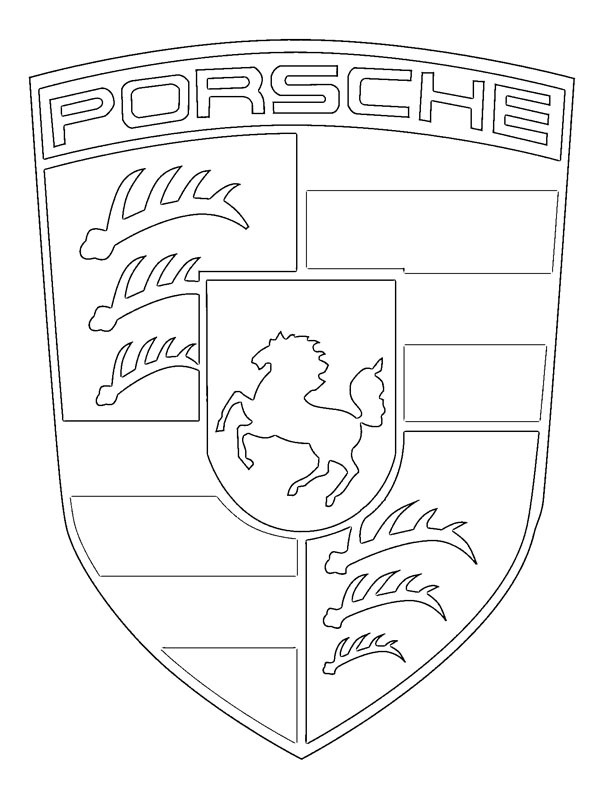 Logo Porsche Coloriage