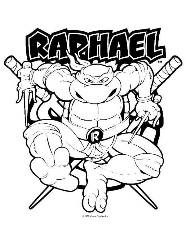 Raphael (Tortues Ninja) Coloriage