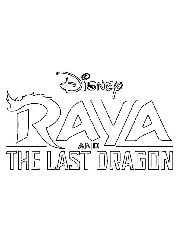 Logo Raya et le Dernier Dragon Coloriage