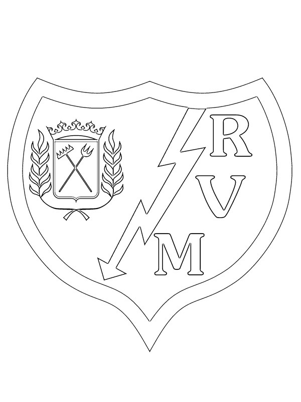 Rayo Vallecano de Madrid Coloriage Rayo Vallecano de Madrid Coloriage