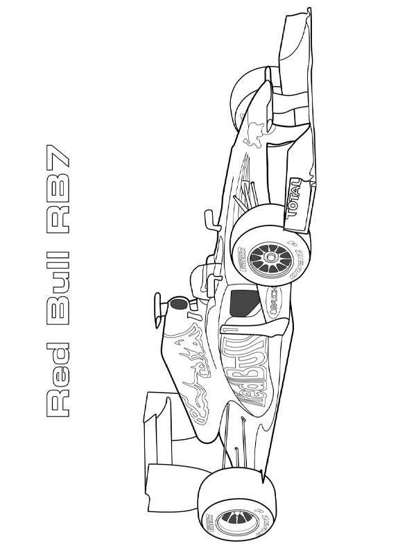 formule 1 red bull racing Coloriage