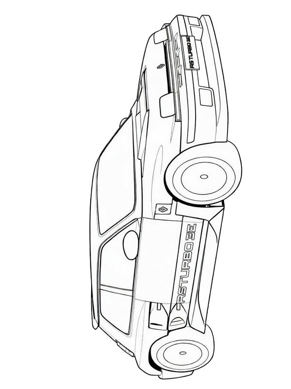 Renault 5 Turbo 3E Coloriage