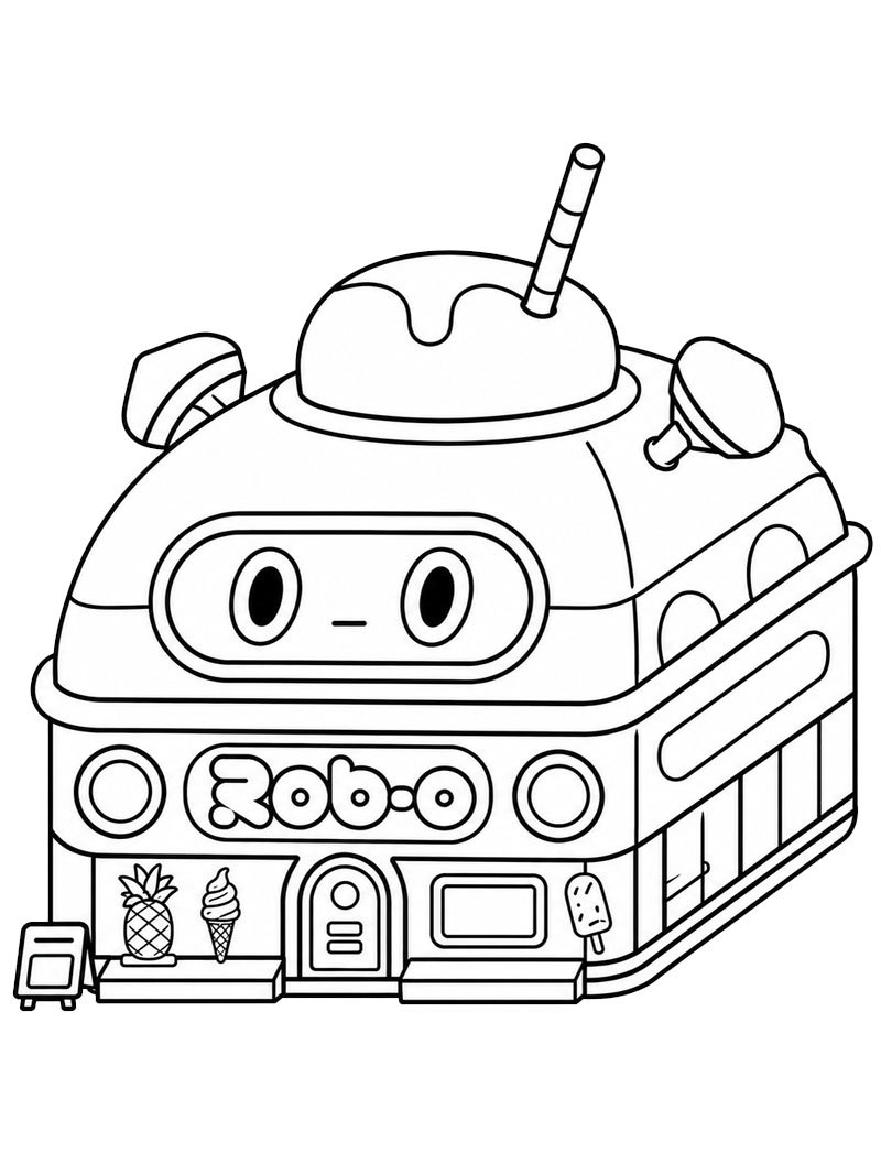 Rob-o Café (Toca Boca) Coloriage Rob-o Café (Toca Boca) Coloriage