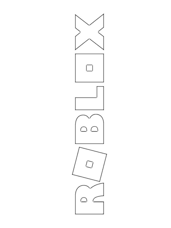 Logo Roblox Coloriage Logo Roblox Coloriage