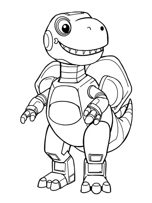 Robot dinosaure Coloriage Robot dinosaure Coloriage