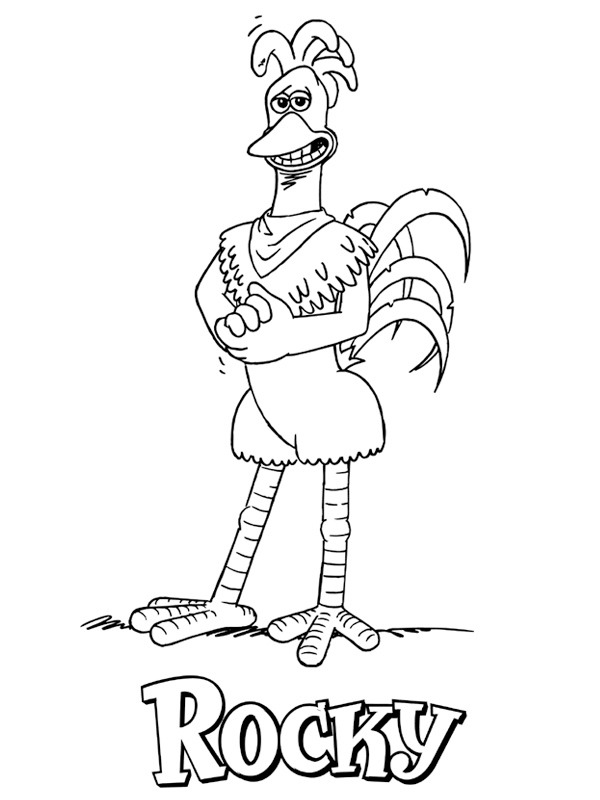 Rocky (Chicken Run) Coloriage Rocky (Chicken Run) Coloriage