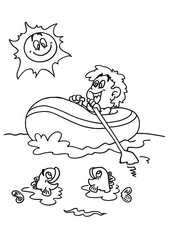 Bateau à rames Coloriage Bateau à rames Coloriage