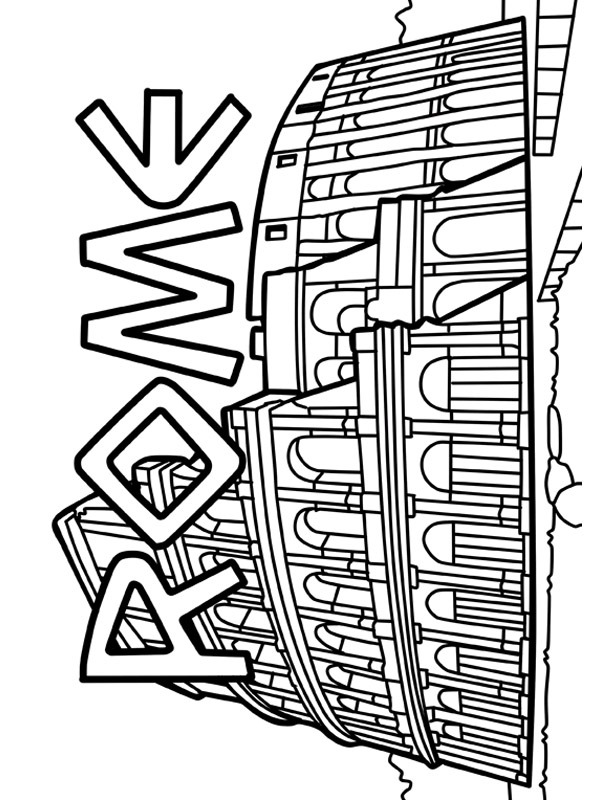 colisée Rome Coloriage colisée Rome Coloriage