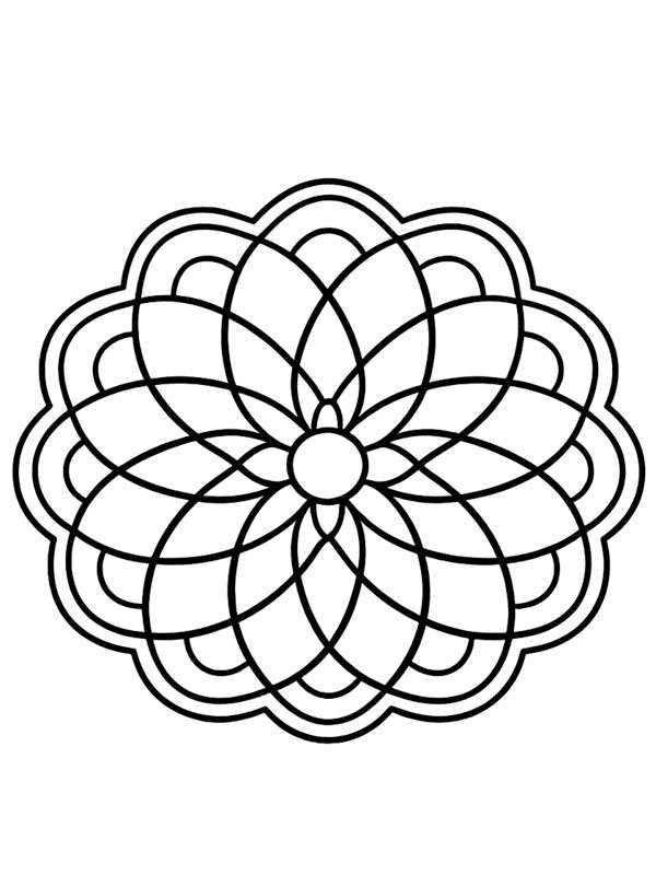 Mandala rond Coloriage