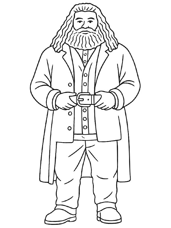 Rubeus Hagrid (Harry Potter) Coloriage Rubeus Hagrid (Harry Potter) Coloriage