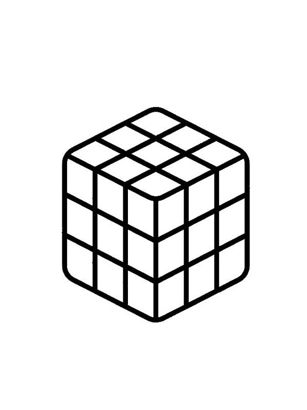 Cube de Rubik Coloriage