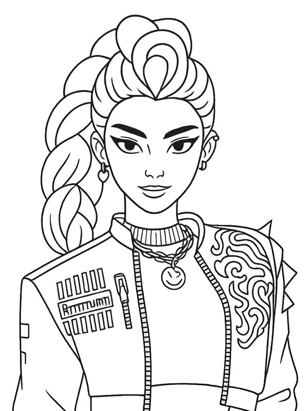 Rumi (KPop Demon Hunters) Coloriage Rumi (KPop Demon Hunters) Coloriage