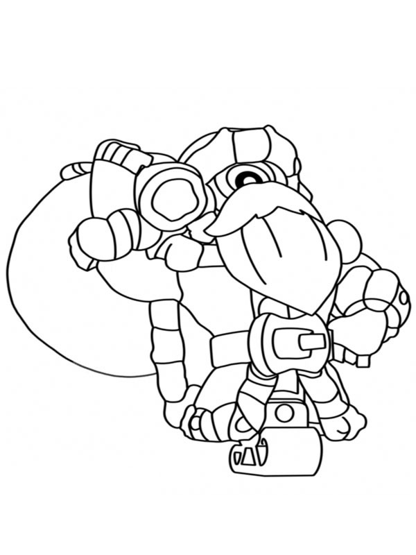 Santa Stu Brawl Stars Coloriage Santa Stu Brawl Stars Coloriage