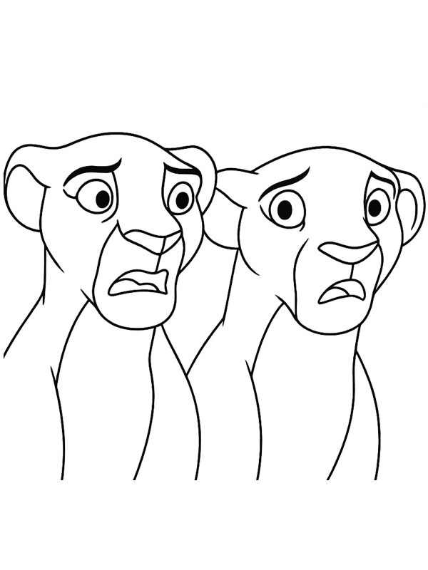 Sarabi et Sarafina Coloriage Sarabi et Sarafina Coloriage