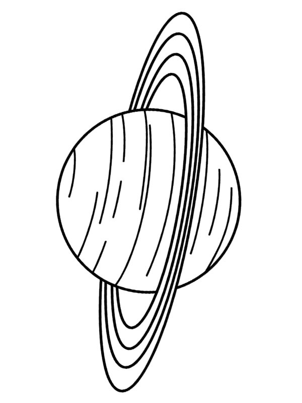 Saturne (planète) Coloriage