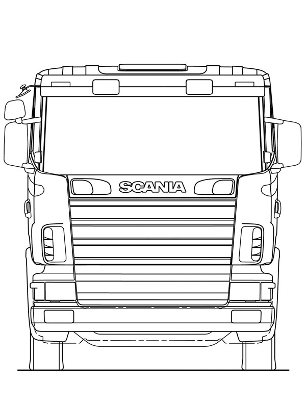 camion scania Coloriage
